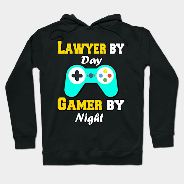 Lawyer by Day Gamer By Night Hoodie by Emma-shopping